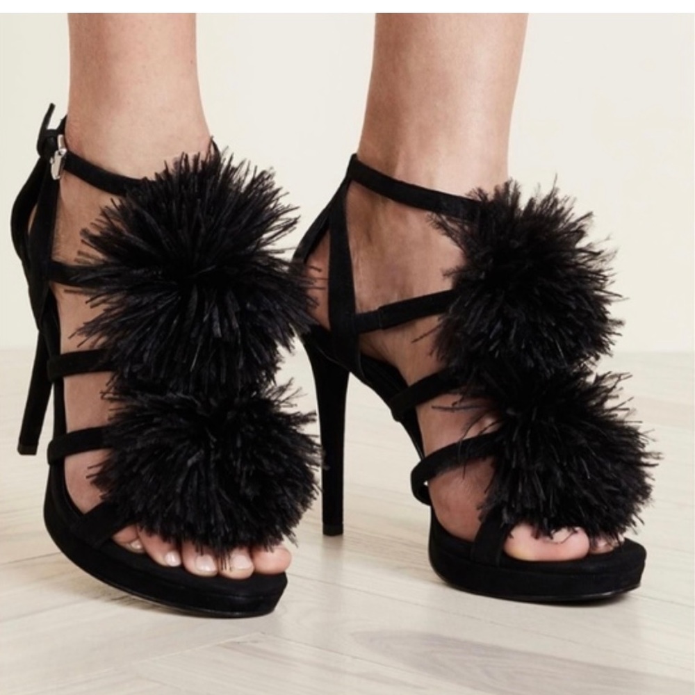 Michael Kors Pom Heel, Color Black, Size 7.5